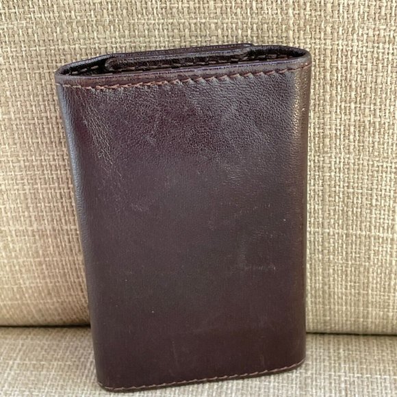 FENDI Key Chain Logo Leather 6 Ring Key Case Brown Keys Holder Bag Made in Italy - Picture 4 of 12